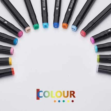 Dubbelzijdige markering 40 st twinmarkers L-set - Stift met 40 st Twin Tip Markeerstift Dual Tip Permanente Sketch Marker 40 Kleuren voor Kunstenaars Volwassenen Kinderen Tekenen Schilderen Ambachten Hoeveelheid 40 stuks