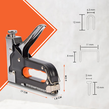 Set van 5 Nietpistolen | Heavy Duty Nietmachine | 5000 Nietjes Inclusief | Nietpistool Voor Hout, Stoffering en DIY Projecten