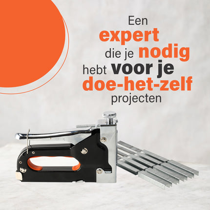 Set van 5 Nietpistolen | Heavy Duty Nietmachine | 5000 Nietjes Inclusief | Nietpistool Voor Hout, Stoffering en DIY Projecten