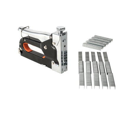 Handtacker Set | Metaal Nietpistool Met 1000 Nietjes | 3 Soorten Nietjes - 10, 11 & 12 mm | Instelbare Schietkracht