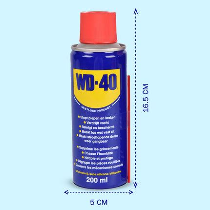 WD-40 Reinigingsspray & Ontvetter - 3 Stuks | Schoonmaakspray & Roestoplosser | 200 ml per Fles | Ideaal voor Ontvetten & Roest Verwijderen