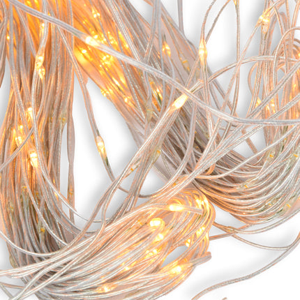 Set van 2 Magische Kerstverlichting: Extra Warm Wit, 400 LED, 8 Functies - Binnen en Buiten Geschikt - Gordijnlampen, 3.6W
