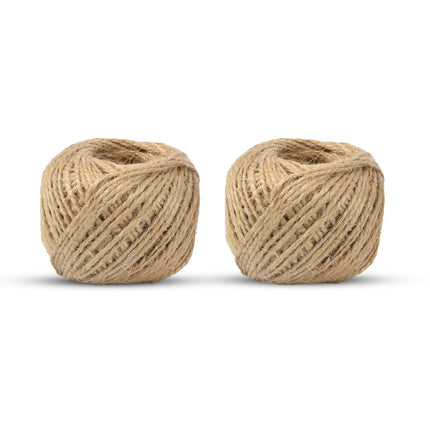 2x | Jute touw | 60 meter | Briun | Jute koord | 55 gram 