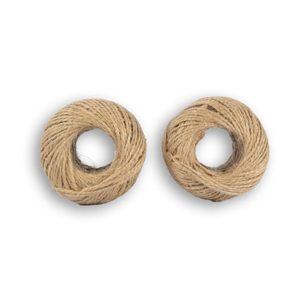 2x | Jute touw | 60 meter | Briun | Jute koord | 55 gram 
