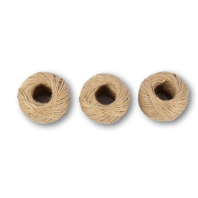 3x Duurzaam Jute Touw - Natuurlijk Jute Koord - Bruin - Lengte 60m 