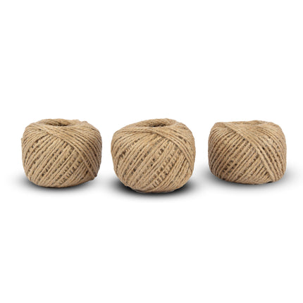 3x Duurzaam Jute Touw - Natuurlijk Jute Koord - Bruin - Lengte 60m 