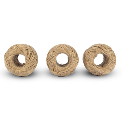 3x Duurzaam Jute Touw - Natuurlijk Jute Koord - Bruin - Lengte 60m 