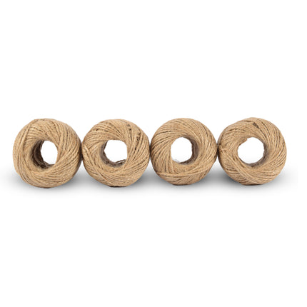 4x Duurzaam Jute Touw - Natuurlijk Jute Koord - Bruin - Lengte 60m - Gewicht 220g
