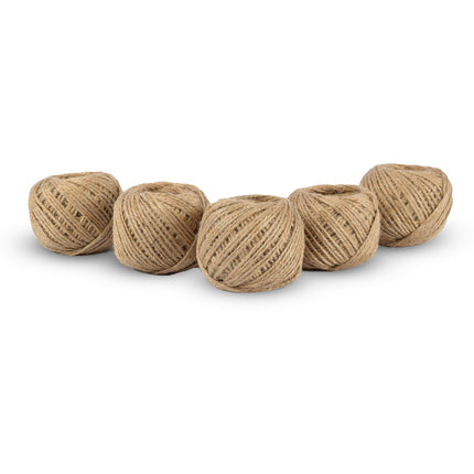 5x | Jute touw | 60 meter | Briun | Jute koord | 55 gram 