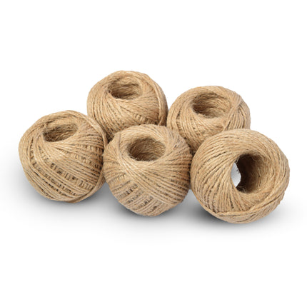 5x | Jute touw | 60 meter | Briun | Jute koord | 55 gram 