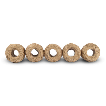 5x | Jute touw | 60 meter | Briun | Jute koord | 55 gram 