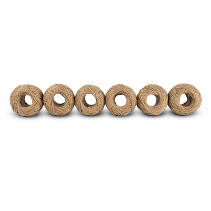6x Duurzaam Jute Touw - Natuurlijk Jute Koord - Bruin - Lengte 60m - Gewicht 330g