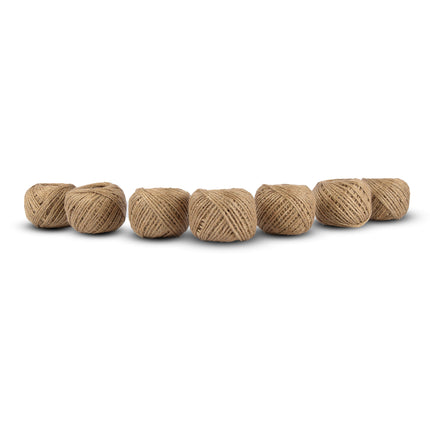 7x | Jute touw | 60 meter | Briun | Jute koord | 55 gram 