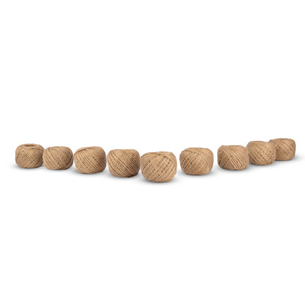 9x | Jute touw | 60 meter | Briun | Jute koord | 55 gram 