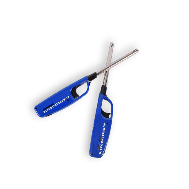 2x Compacte BBQ Starter – Blauw - Navulbare Aansteker voor Snel en Gemakkelijk BBQ Aansteken – 4cm x 2cm x 28cm