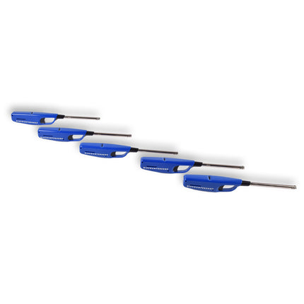 5x Compacte BBQ Starter – Blauw - Navulbare Aansteker voor Snel en Gemakkelijk BBQ Aansteken – 4cm x 2cm x 28cm