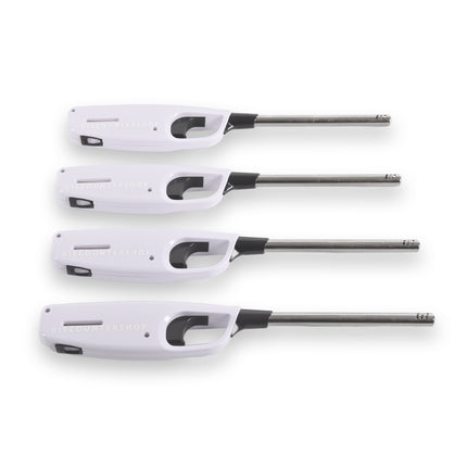 4x Compacte BBQ Starter – Wit - Navulbare Aansteker voor Snel en Gemakkelijk BBQ Aansteken – 4cm x 2cm x 28cm