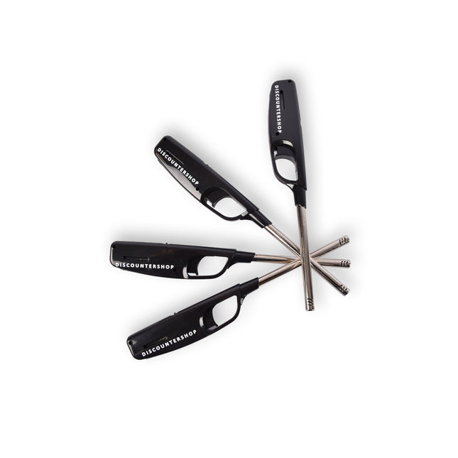 4x Compacte BBQ Starter – Zwart - Navulbare Aansteker voor Snel en Gemakkelijk BBQ Aansteken – 4cm x 2cm x 28cm
