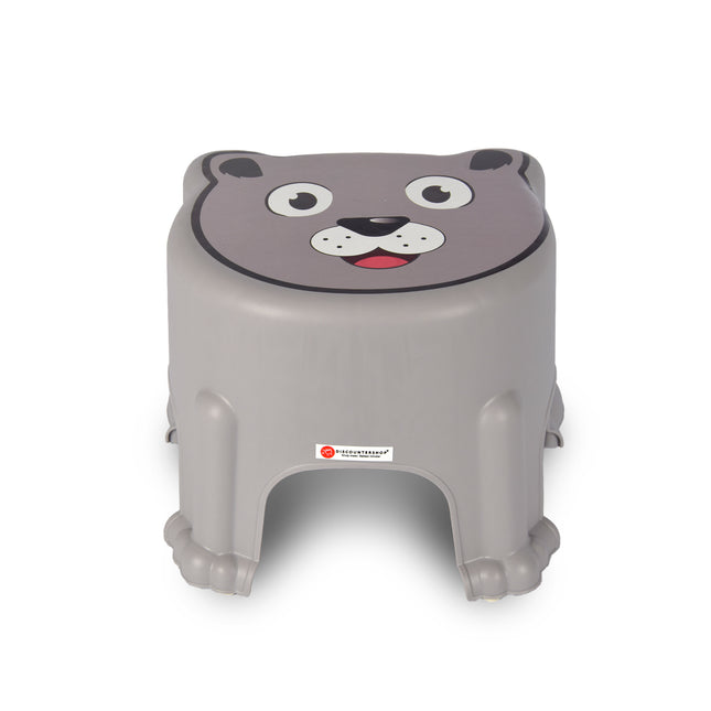 Opstapkrukje | voor Kinderen | Krukje | kunststof | Maximaal: 50 kg | Anti-slip | grijs | Opstapje | 29cm*26cm*21cm