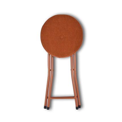 Bruin Klapstoel Met Zithoogte Van 45 cm Vouwstoel Velvet Zitvlak - Stoel - Tafelstoel- Ribcord - Tafelstoel - Klapstoel - Velvet Klapstoel - Luxe Klapstoel - Met Kussentjes - Fluweel- Stoelen - Klapstoelen - Stoeltje - Premium Chair - Cognac