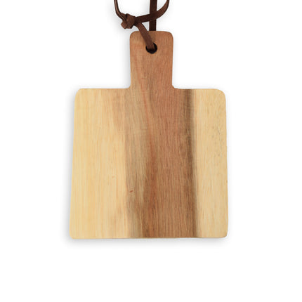 Houten Serveerplankjes Set van 4 - Tapas en Kaas - Licht Bruin - 14cm x 10cm x 1.5cm