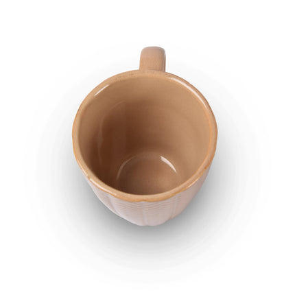 Luxe Keramische Beker Set - Koffie- en Theebekers, 200ml Capaciteit, Beige Kleur