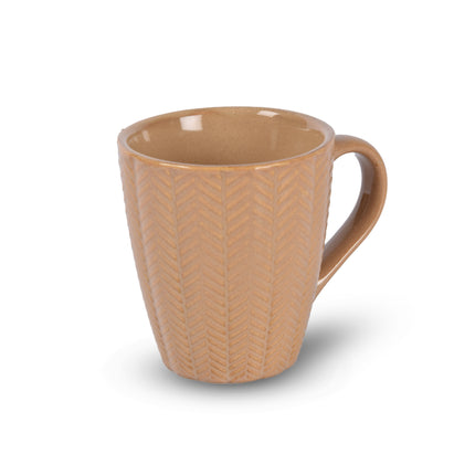 Luxe Keramische Beker Set - Koffie- en Theebekers, 200ml Capaciteit, Beige Kleur