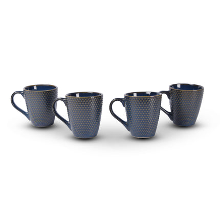 4x Luxe Keramische Beker Set - Koffie- en Theebekers, 200ml Capaciteit, blauw Kleur