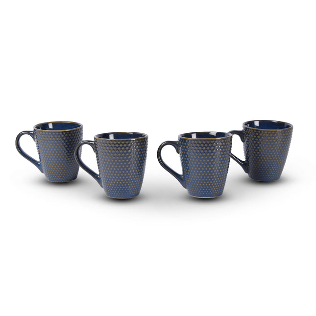 4x Luxe Keramische Beker Set - Koffie- en Theebekers, 200ml Capaciteit, blauw Kleur