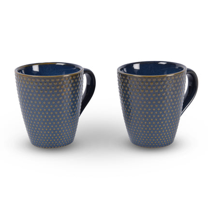 2x Luxe Keramische Beker Set - Koffie- en Theebekers, 200ml Capaciteit, blauw Kleur