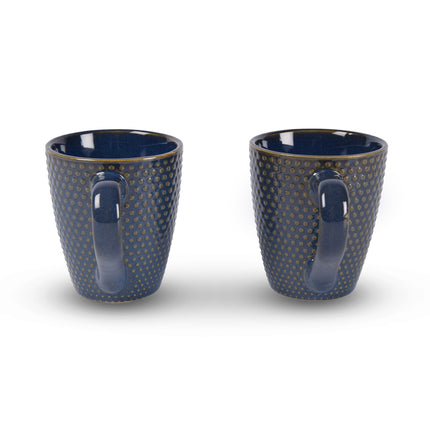 2x Luxe Keramische Beker Set - Koffie- en Theebekers, 200ml Capaciteit, blauw Kleur