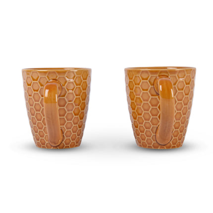 2x Luxe Keramische Beker Set - Koffie- en Theebekers, 200ml Capaciteit, bruin Kleur