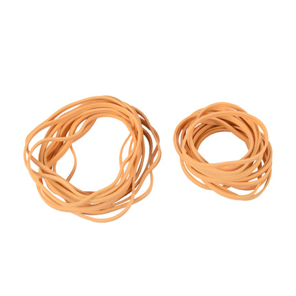 Multifunctionele Kleurrijke Rubberen Elastiekjes Set voor Klussen en Kantoor & School - Beige Glas Potje - Uitrekbaar tot 30cm