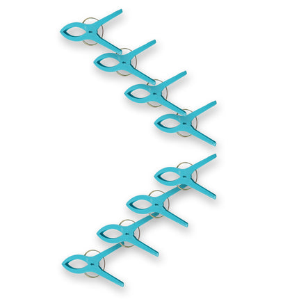 2setsx4pcs - in totaal- 8 stuks | Handdoekklemmen | blauw | Handdoekclips | Handdoekknijpers | Handdoekhaakjes | 15cm*10cm*3cm