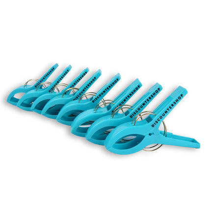 2setsx4pcs - in totaal- 8 stuks | Handdoekklemmen | blauw | Handdoekclips | Handdoekknijpers | Handdoekhaakjes | 15cm*10cm*3cm