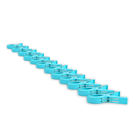 3setsx4pcs - in totaal- 12 stuks | Handdoekklemmen | blauw | Handdoekclips | Handdoekknijpers | Handdoekhaakjes | 15cm*10cm*3cm