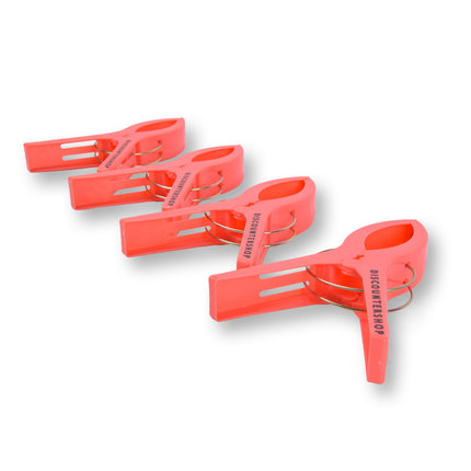 1 sets x 4pcs | Rood | Handdoekklemmen | Handdoekclips | plastic | Handdoekhaakjes | Handdoekknijpers | 15cm*10cm*3cm