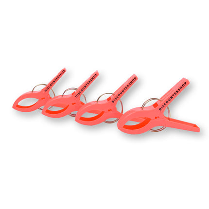 1 sets x 4pcs | Rood | Handdoekklemmen | Handdoekclips | plastic | Handdoekhaakjes | Handdoekknijpers | 15cm*10cm*3cm