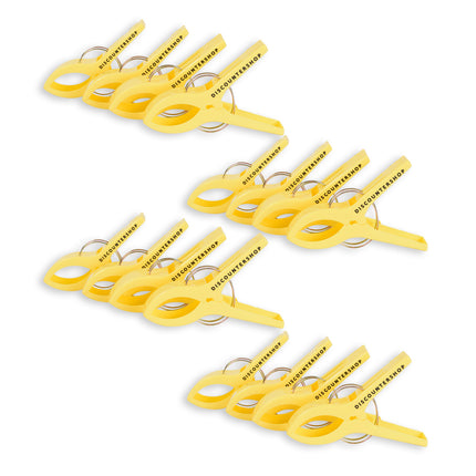 4 sets x 4 pcs | geel | Handdoekklemmen | Handdoekclips | plastic | Handdoekhaakjes | Handdoekknijpers | 15cm*10cm*3cm