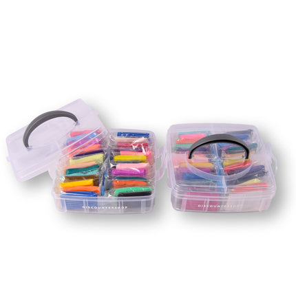 2 Polymeerklei Set - 26 Stuks Klei en 5 Gereedschappen - Handig Opbergkoffer - Multi Collor - Geschikt voor Boetseren en Knutselen