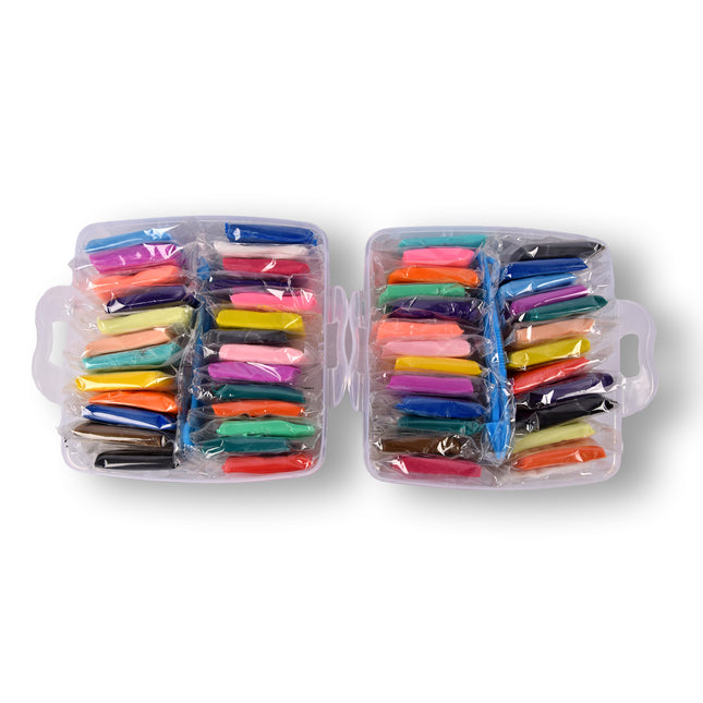 2 Polymeerklei Set - 26 Stuks Klei en 5 Gereedschappen - Handig Opbergkoffer - Multi Collor - Geschikt voor Boetseren en Knutselen