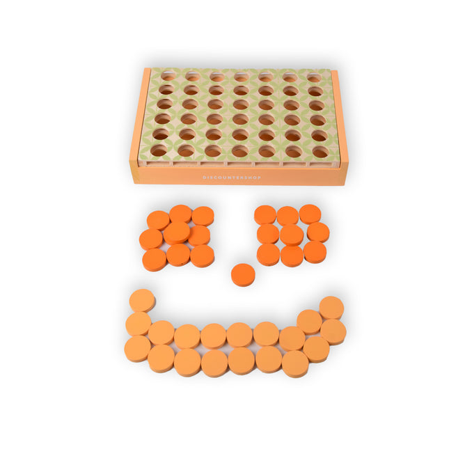 Kleurrijke Bordspellen voor Kinderen - vanaf 6+ Jaar - Inclusief 21 Rode en 21 Blauwe Fiches - 24cmx15cmx4cm 