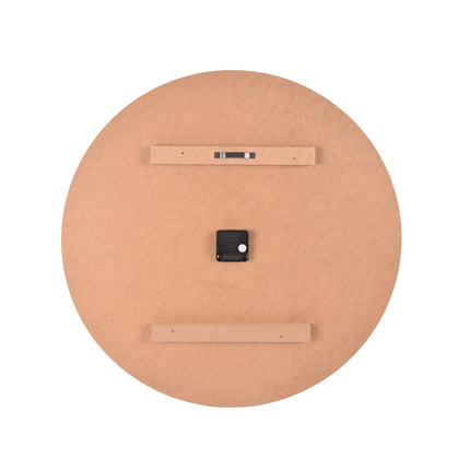 Elegante Bruine Houten Wandklok | Diameter 60cm | Stijlvolle Muurklok voor Thuis & Kantoor | Eenvoudig Afleesbaar | Werkt op AA Batterij (1.5V)