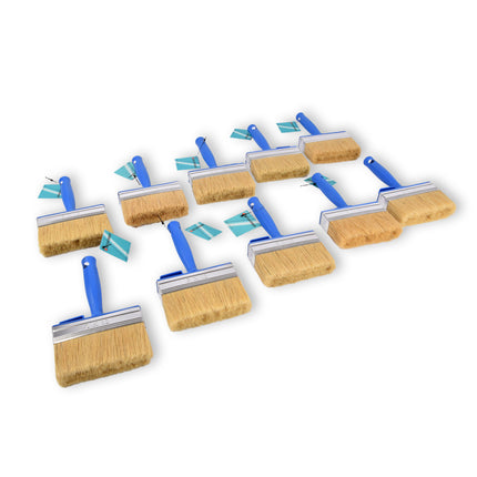 10x | Blokkwast | Muurverfkwast | Kwast | Verfkwast | blauw | Schilderkwast | Geschikt voor watergedragen en oliegedragen verven | 20cm*12cm*3cm
