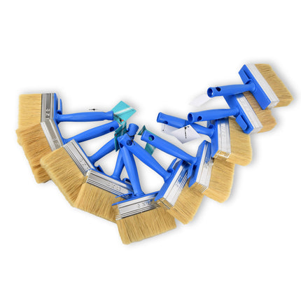10x | Blokkwast | Muurverfkwast | Kwast | Verfkwast | blauw | Schilderkwast | Geschikt voor watergedragen en oliegedragen verven | 20cm*12cm*3cm