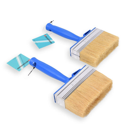2x | Blokkwast | Muurverfkwast | Kwast | Verfkwast | blauw | Schilderkwast | Geschikt voor watergedragen en oliegedragen verven | 20cm*12cm*3cm