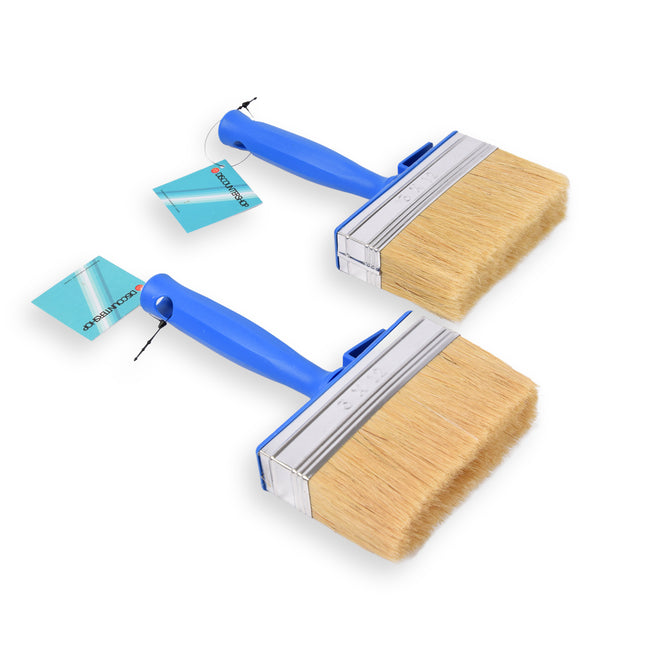 2x | Blokkwast | Muurverfkwast | Kwast | Verfkwast | blauw | Schilderkwast | Geschikt voor watergedragen en oliegedragen verven | 20cm*12cm*3cm