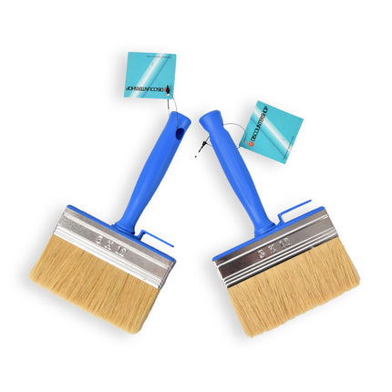 2x | Blokkwast | Muurverfkwast | Kwast | Verfkwast | blauw | Schilderkwast | Geschikt voor watergedragen en oliegedragen verven | 20cm*12cm*3cm