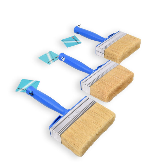 3x | Blokkwast | Muurverfkwast | Kwast | Verfkwast | blauw | Schilderkwast | Geschikt voor watergedragen en oliegedragen verven | 20cm*12cm*3cm