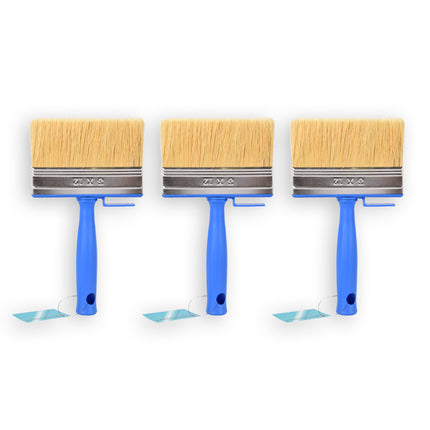 3x | Blokkwast | Muurverfkwast | Kwast | Verfkwast | blauw | Schilderkwast | Geschikt voor watergedragen en oliegedragen verven | 20cm*12cm*3cm